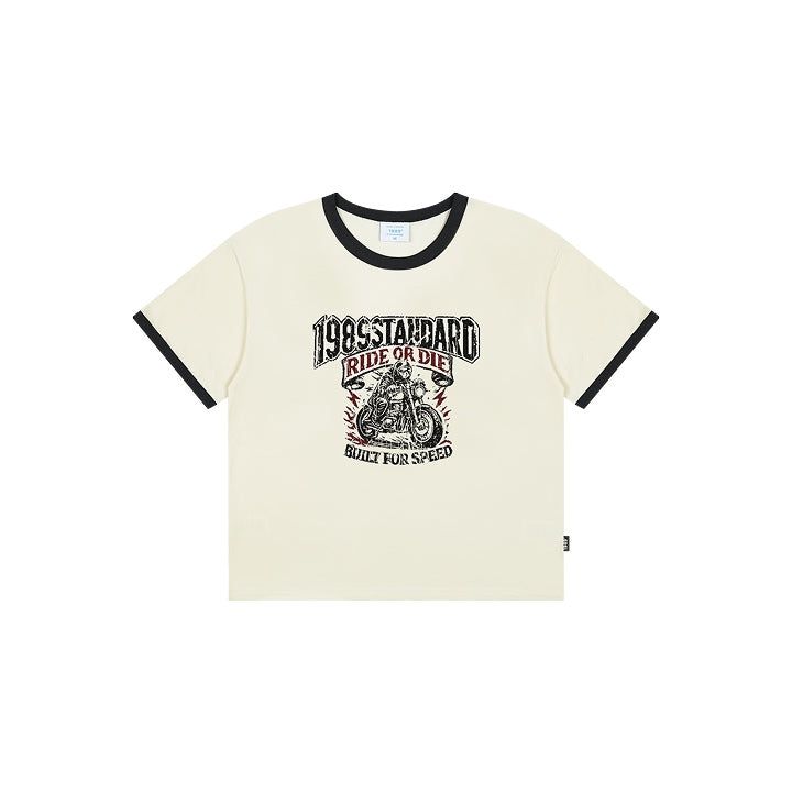 RIDER 1989 Cool Cotton Crop Ringer Short Sleeve (SRCSTD-0262)