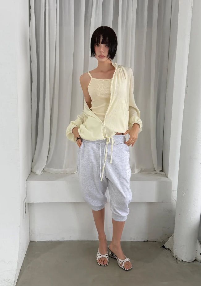 LIGHT SHIRRING JUMPER