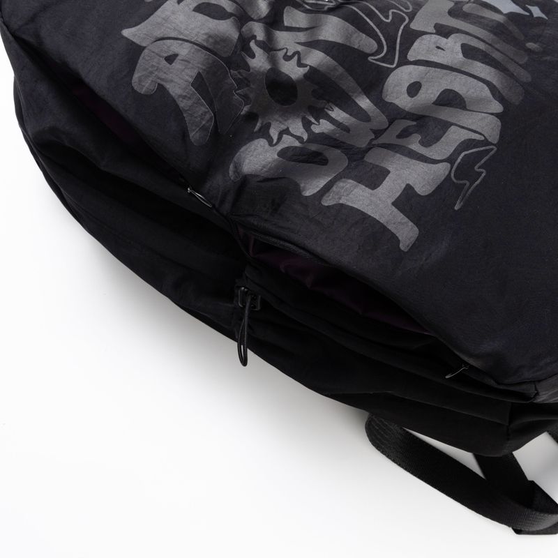 Printed Hidden Pocket Backpack (Black)