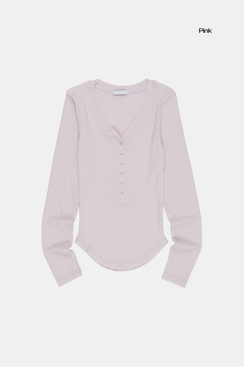 Balletcore v-neck snap crop long sleeve