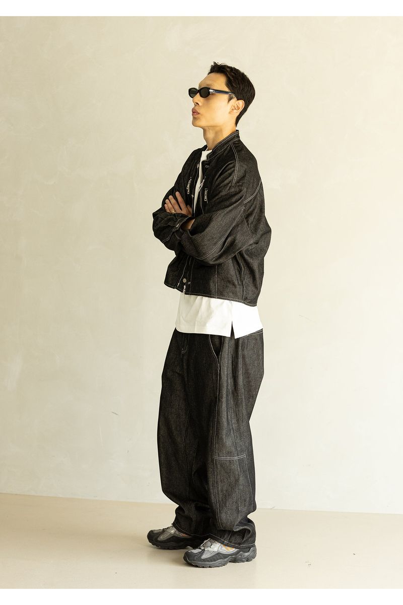 CURVED BALLOON DENIM MFHJP001-BK