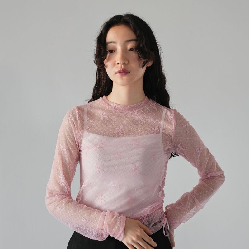 sheer ribbon tops