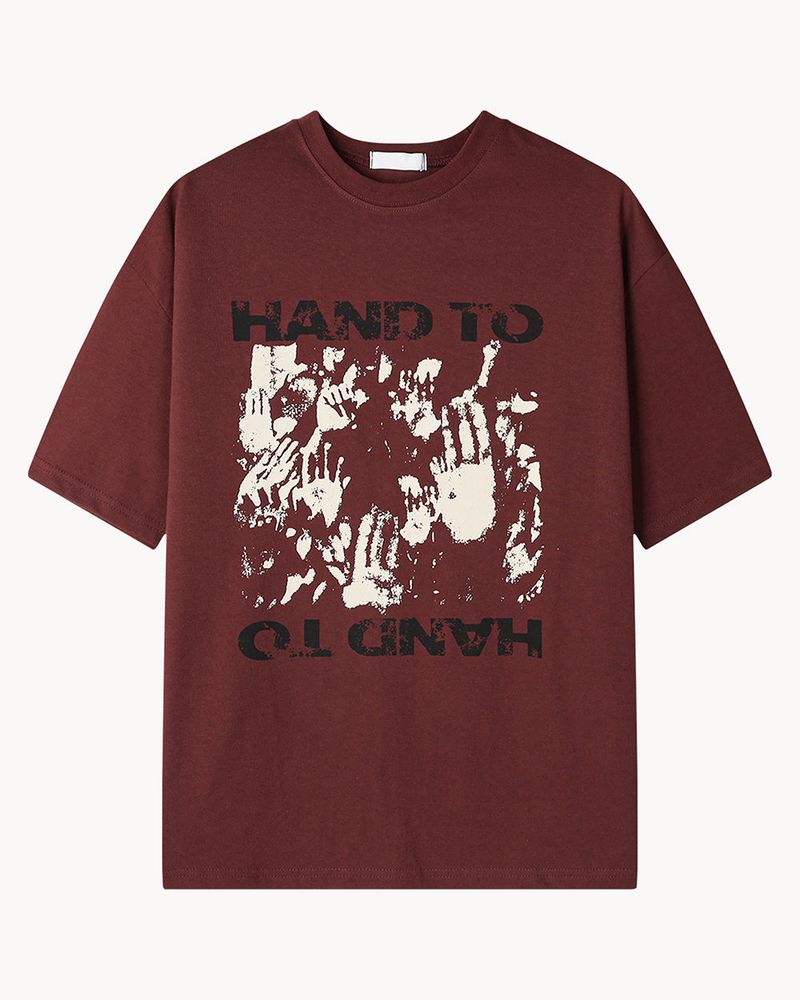 Touch Graphic Oversized Half T-Shirt