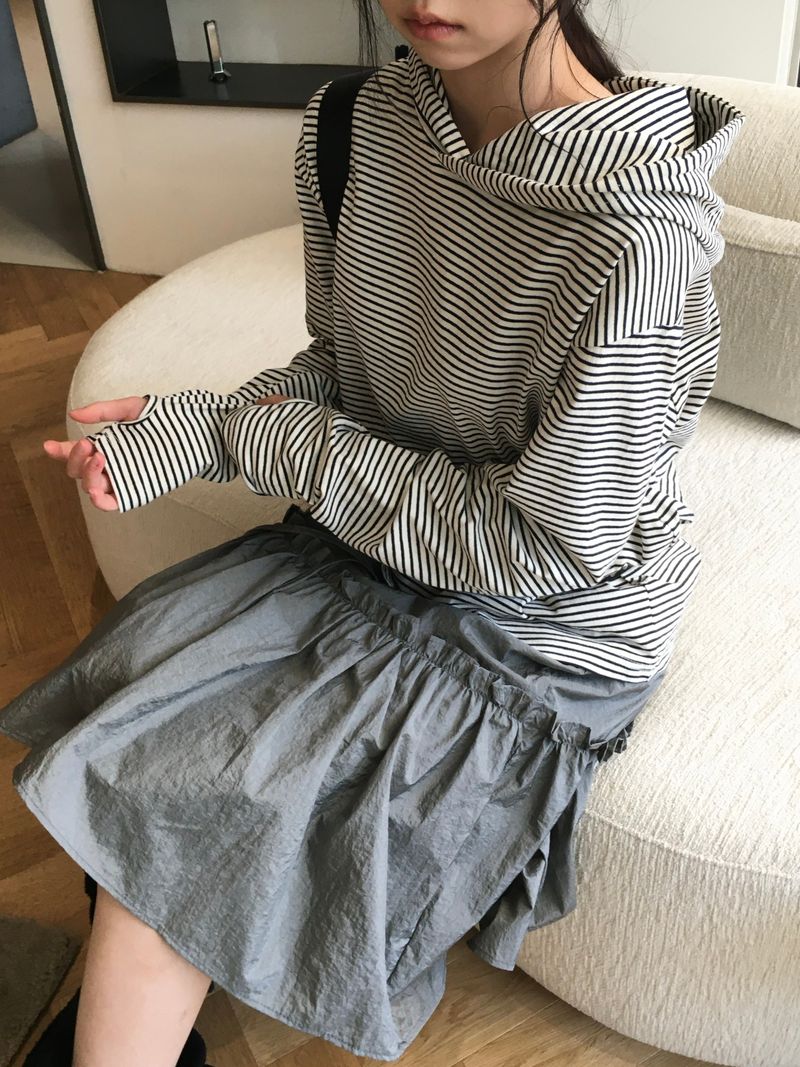 Roti Nylon Midi Shirred Skirt (2c)