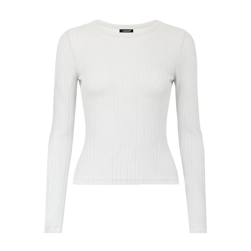 SLIP SHEER WAVE LONGSLEEVE [WHITE]