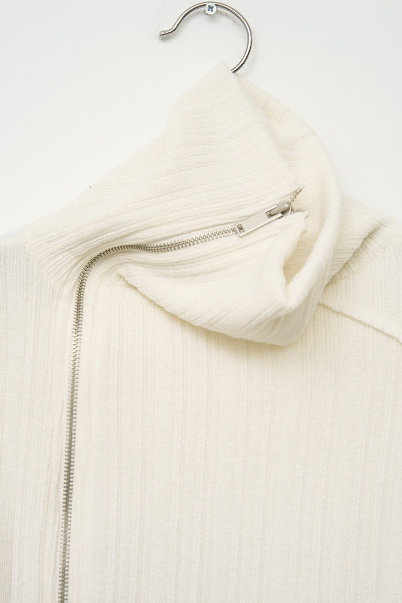 (W) Shield Slash Knitted Zip Up