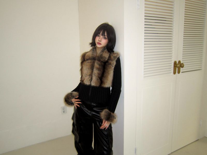 TTSTUDIO（ティーティースタジオ）の「Vintage fur zip-up（Jackets/Outerwear）」