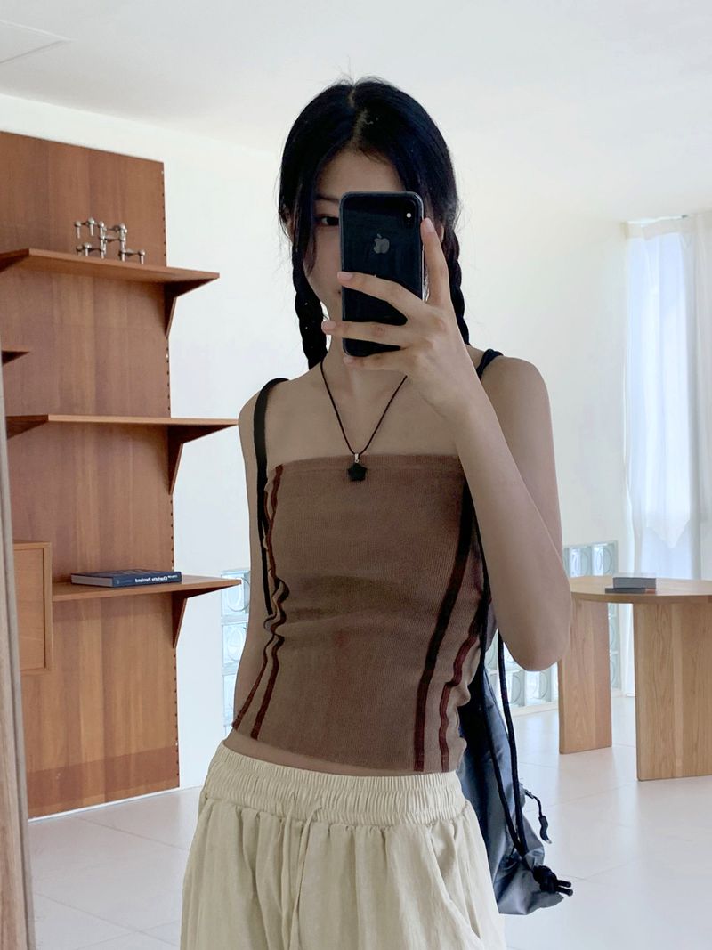 WONDER WONDER(ワンダーワンダー)の「Bairt Side Line Sporty Hip Banding Tank Top(Tops)」