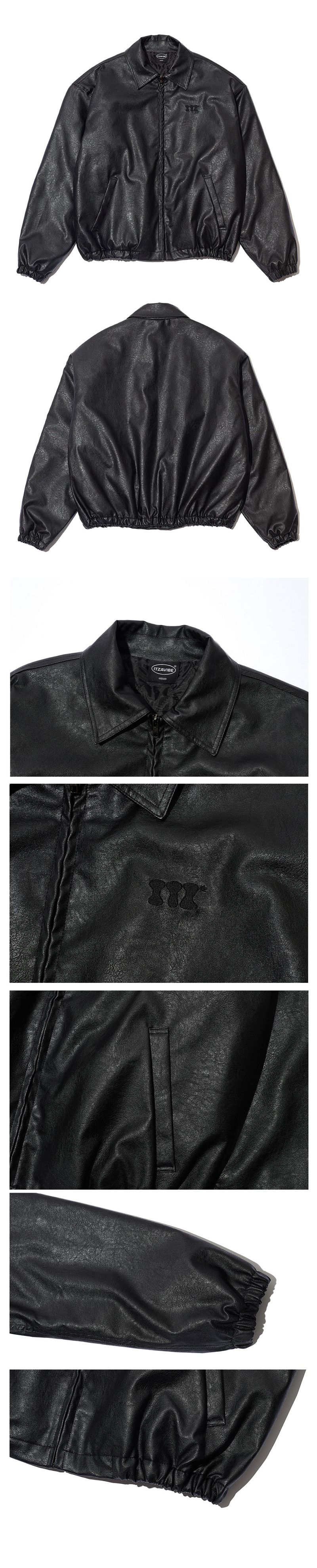 ITZ MINI LOGO VEGAN LEATHER JACKET