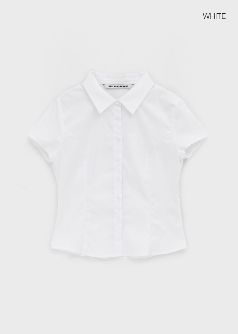 [MADE] Kuriring Cotton-Span Slim Short-Sleeve Shirt