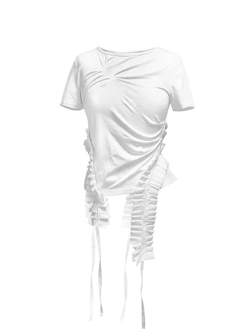 JUNGDO（ジョンド）の「 PLEATS RAIVE TOP . WHITE（Tops）」