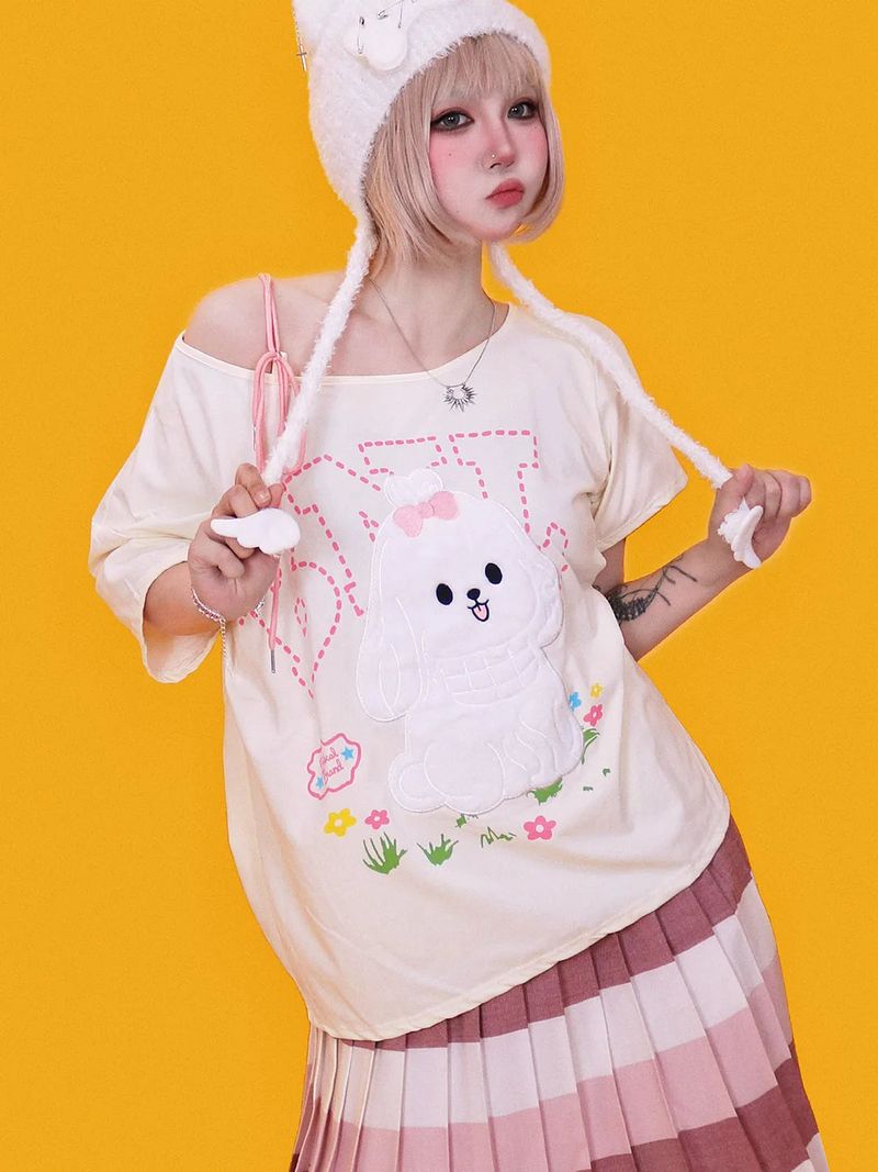 KUO（クーオ）の「cotton candy puppy box T（Tops）」