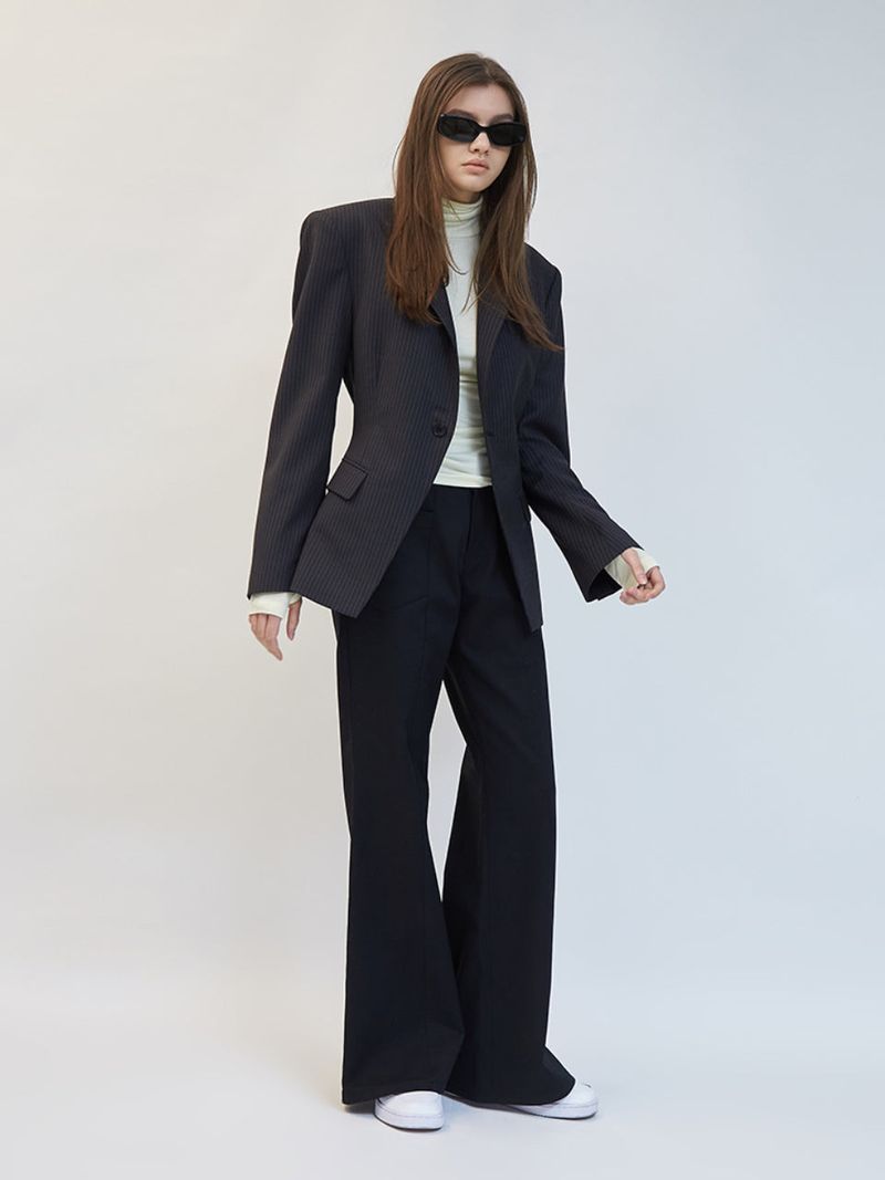 LO AXUAL（ロエクシュアル）の「NAVY HOURGLASS STRIPE BLAZER(Copy)（Jackets/Outerwear）」