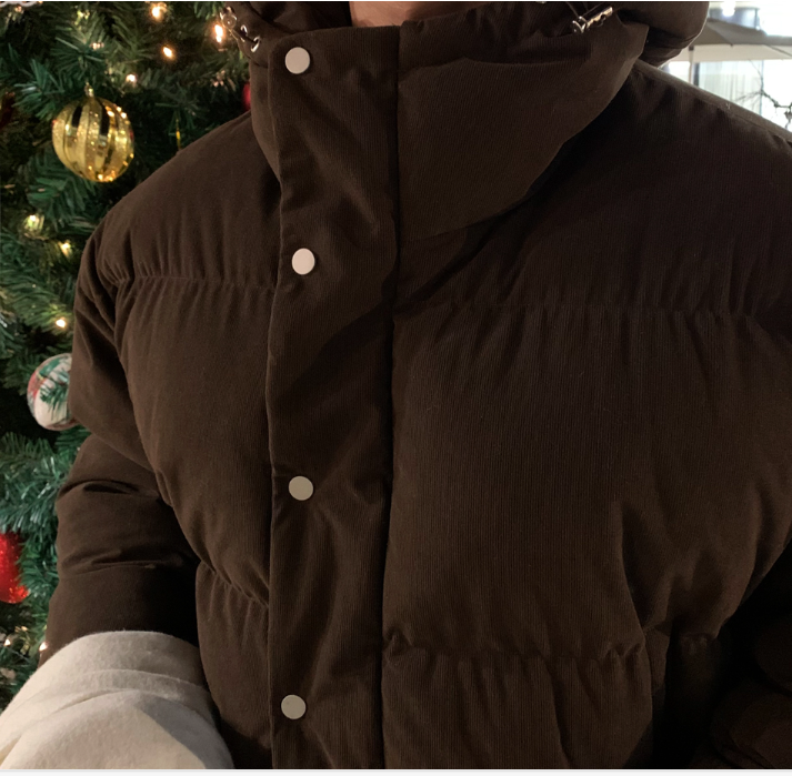  Merit Corduroy Hooded Padded Jumper