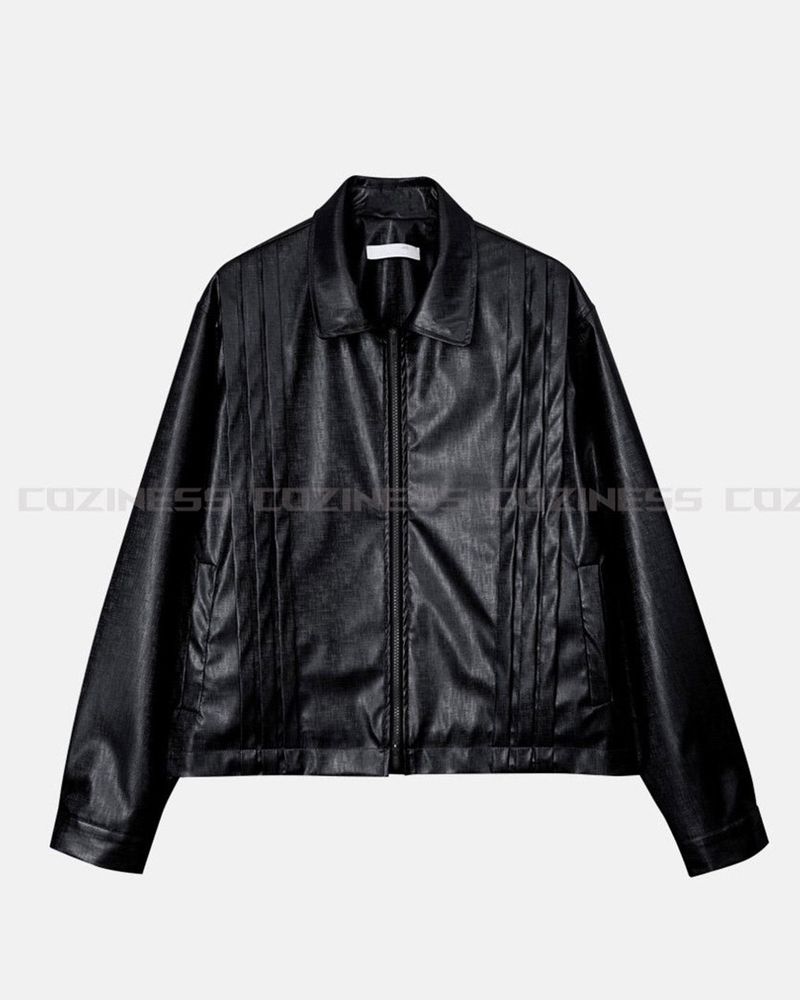 ENOC Square Winkle Leather Jacket (2 colors)