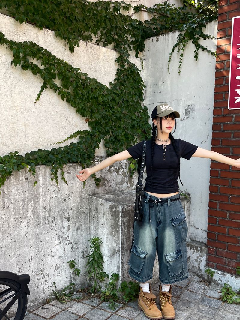 Origin Vintage Cargo Denim Bermuda Pants
