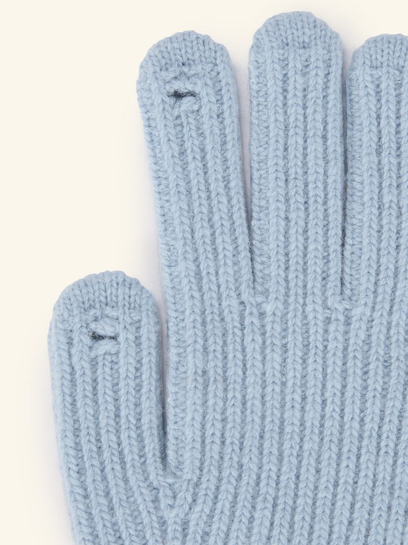 Label Finger Hole Long Glvoes