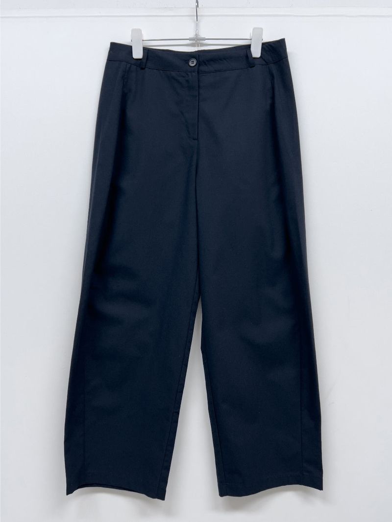 Curved Cotton Barrel Pants