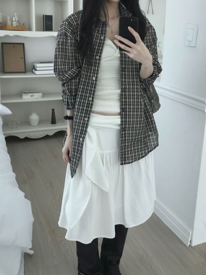 Kitten（キッテン）の「Rage Checkered Shirt (2 colors)（Tops）」
