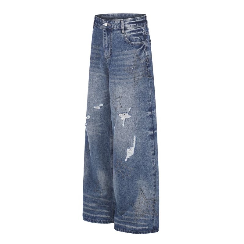 Auri Stud Star Wide Jeans