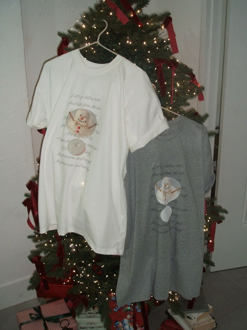 Snowman short-sleeved T-shirt