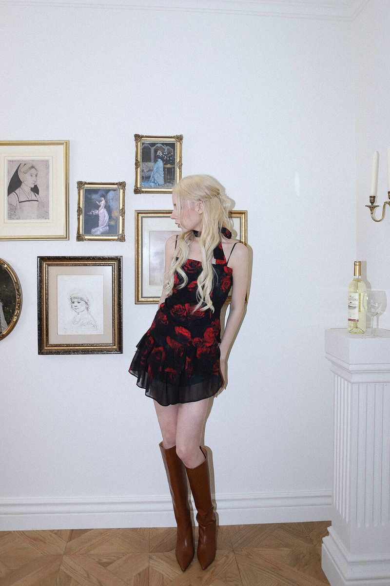 ROSE SCARF TOP[red]