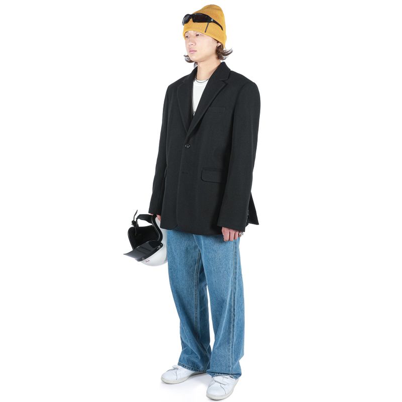 METAL LABEL KNIT BEANIE MUSTARD
