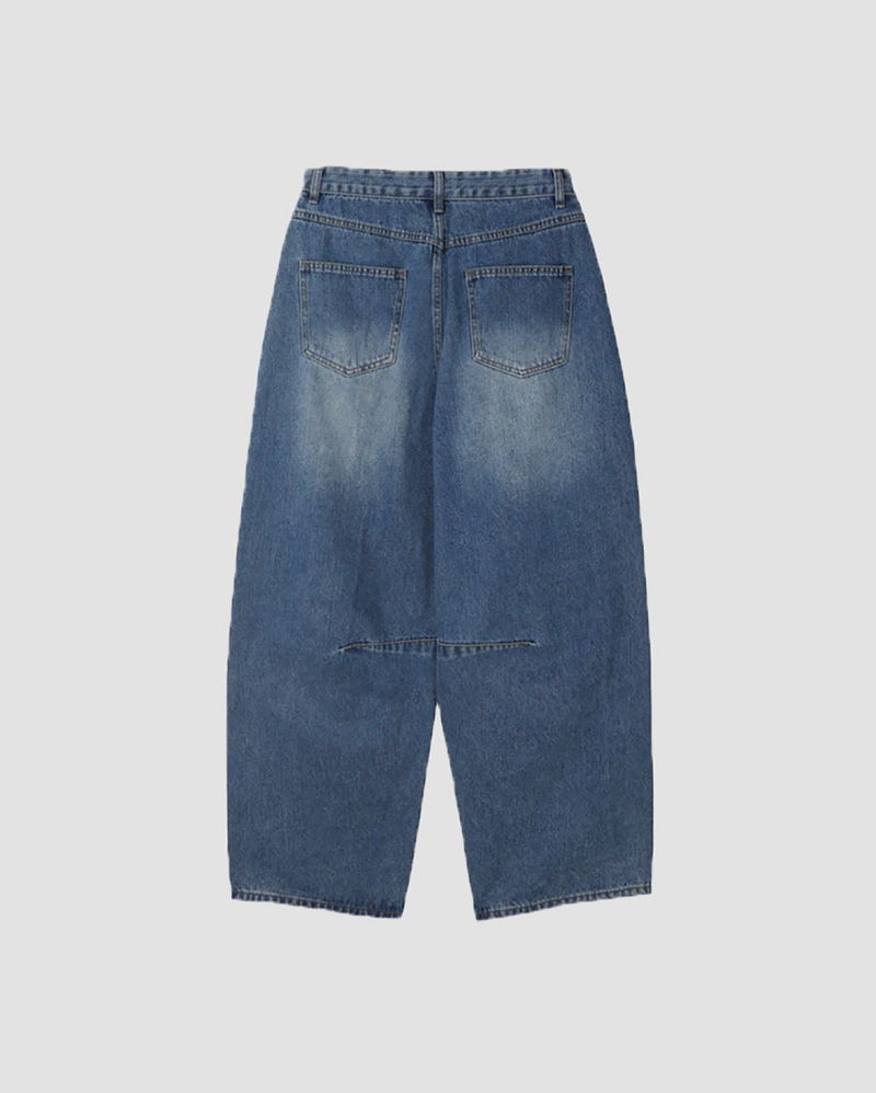 Serin Curved Balloon Denim Pants