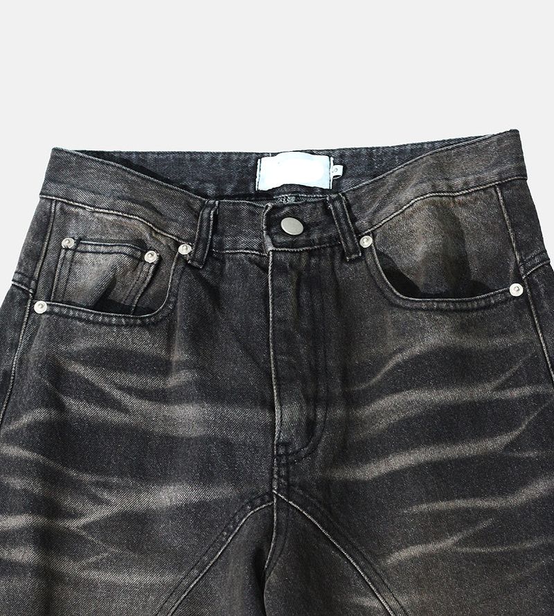 No.1019 noir boots cut denim PT