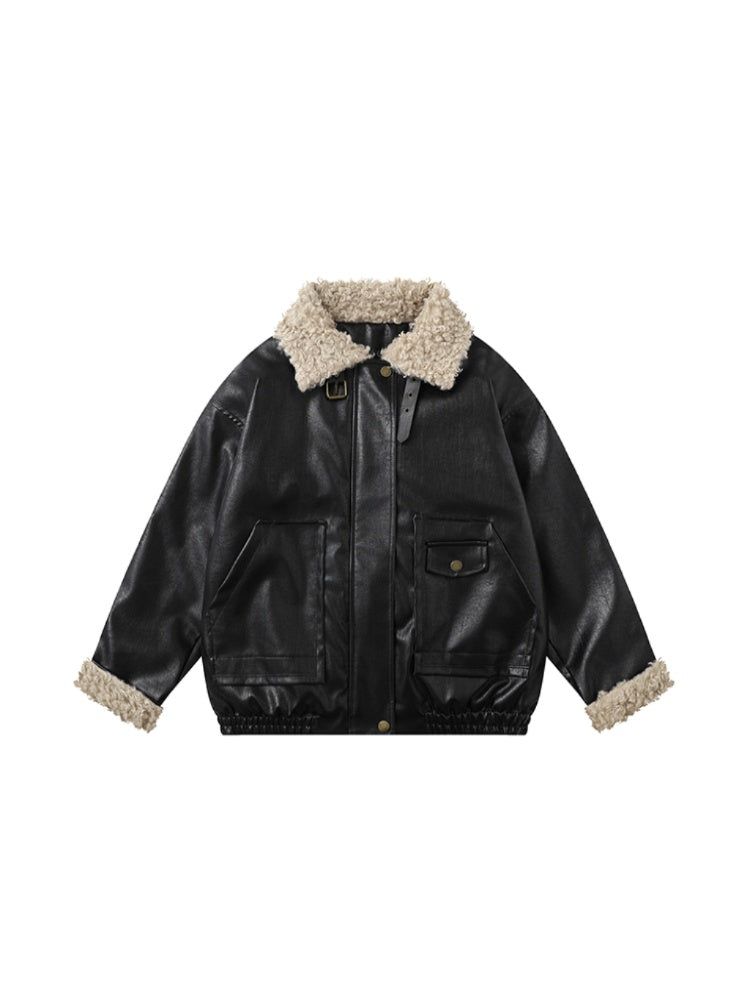 City Boy Fur Collar Jacket 233317080