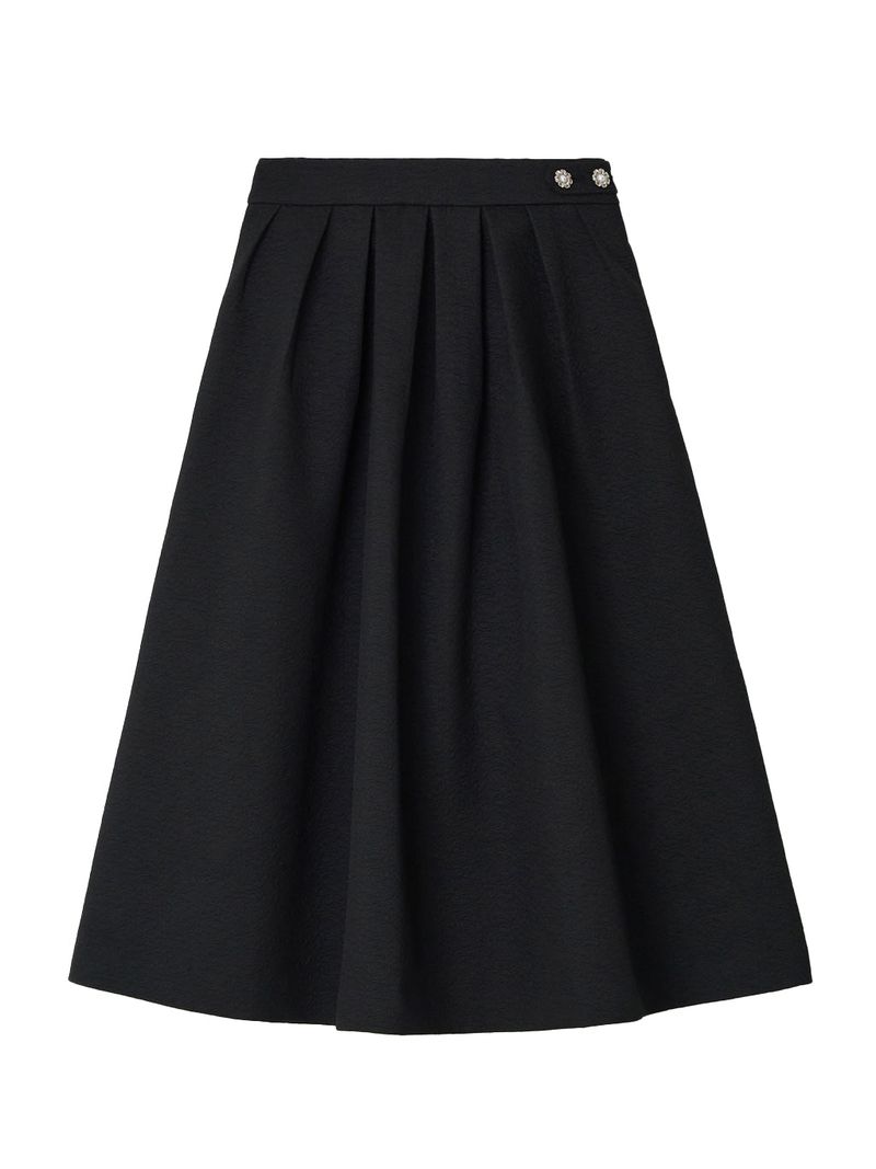 SIWL107(シウォル107)の「Rose Flared Skirt (Black)(Skirts)」
