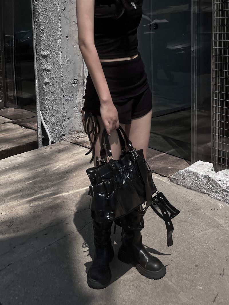 chic shirring motor bag