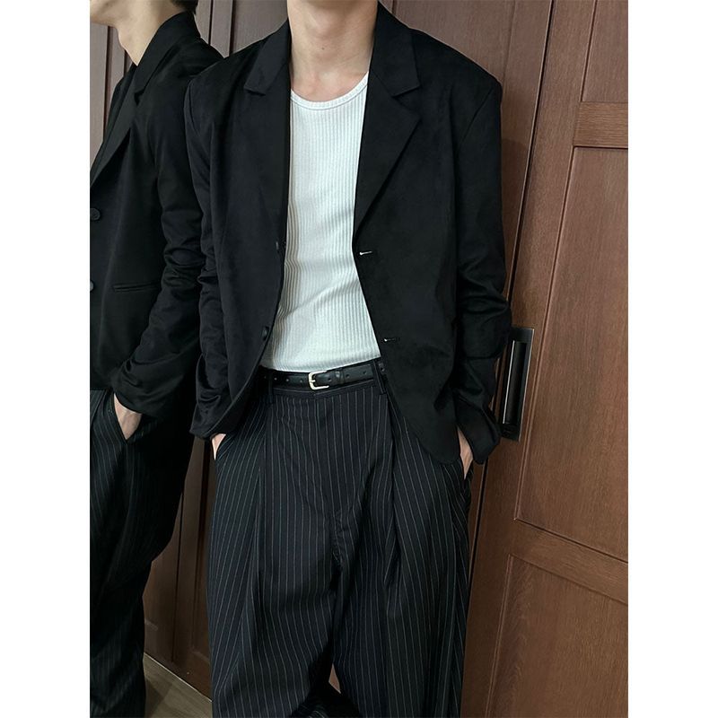 [F/W] Crop suede blazer(2color)