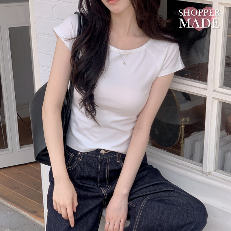 SHOPPERLAND（ショッパーランド）の「[SHOPPERMADE] ボートネックラグラン半袖Tシャツ (4color)（トップス）」