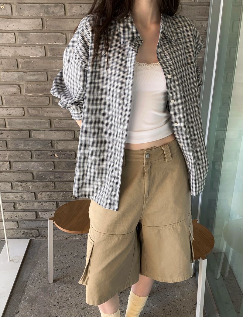 [ORIGINAL] Ground Cargo Bermuda Cotton Pants
