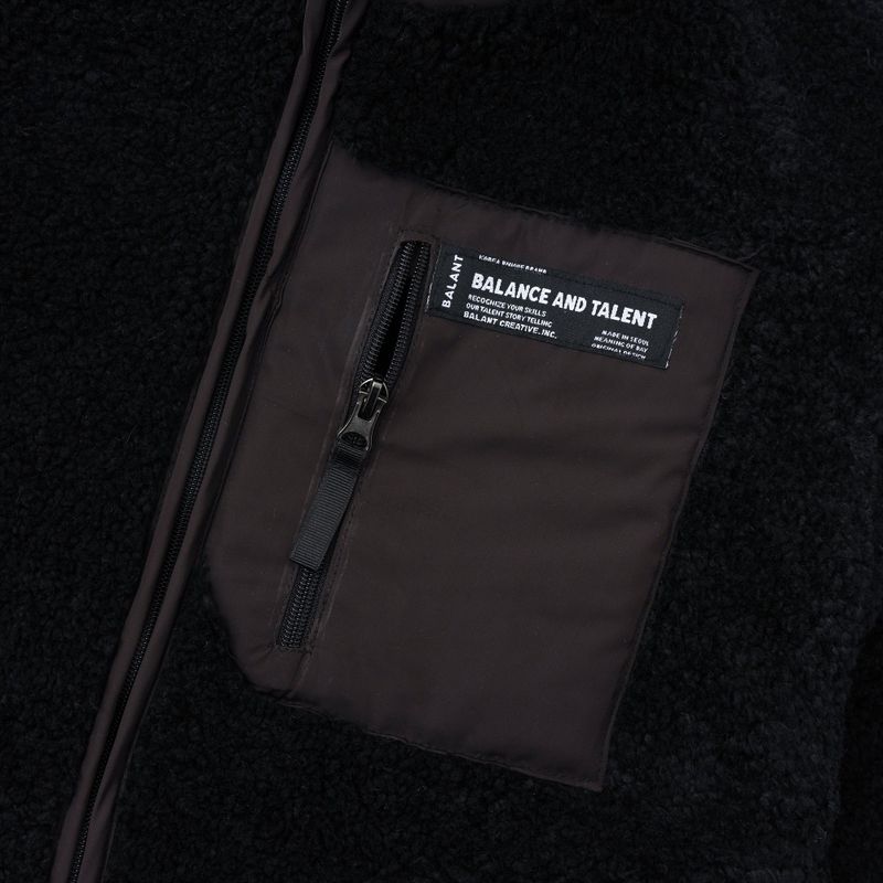 Our Story Fleece Zipup Jacket - Black