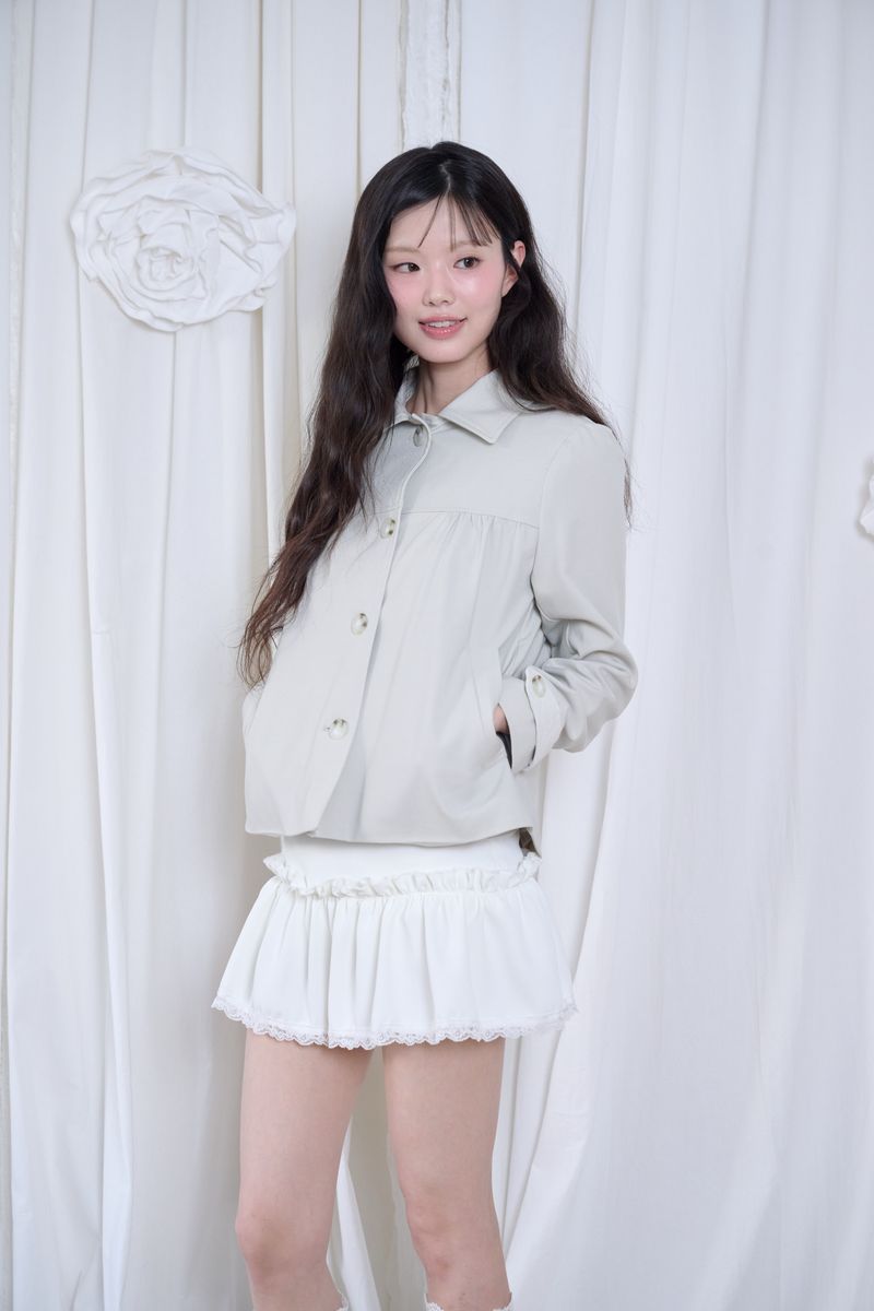 Sophie Shirred Trench Jacket (2 colors)