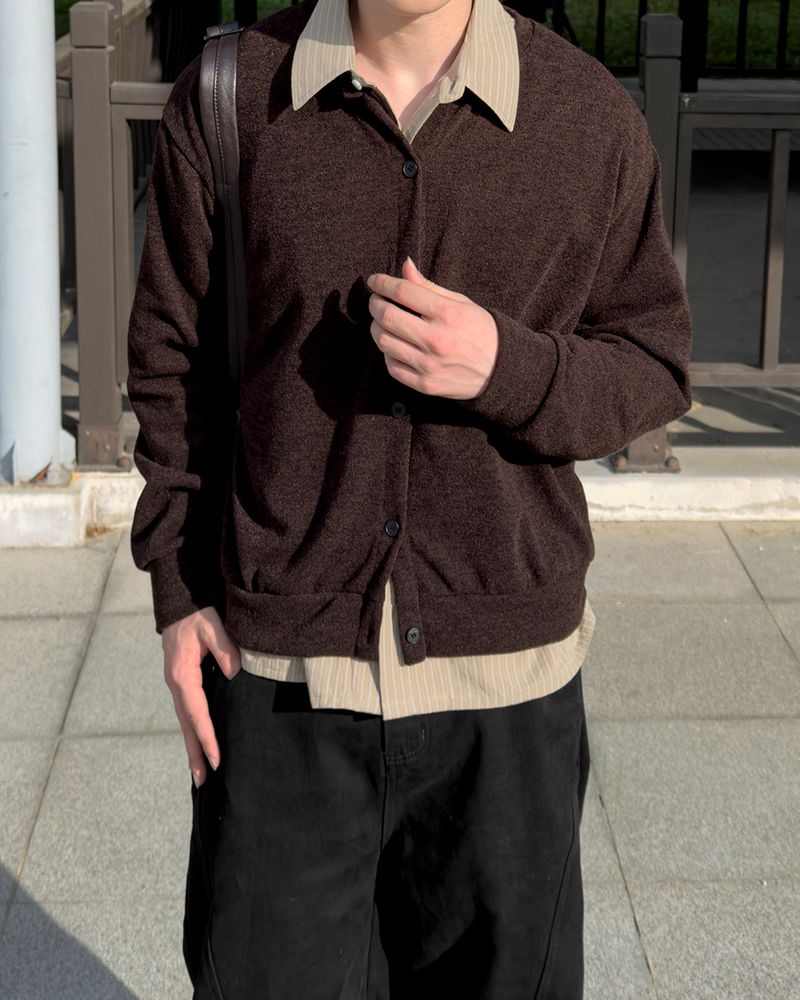 Sage knit minimal cardigan