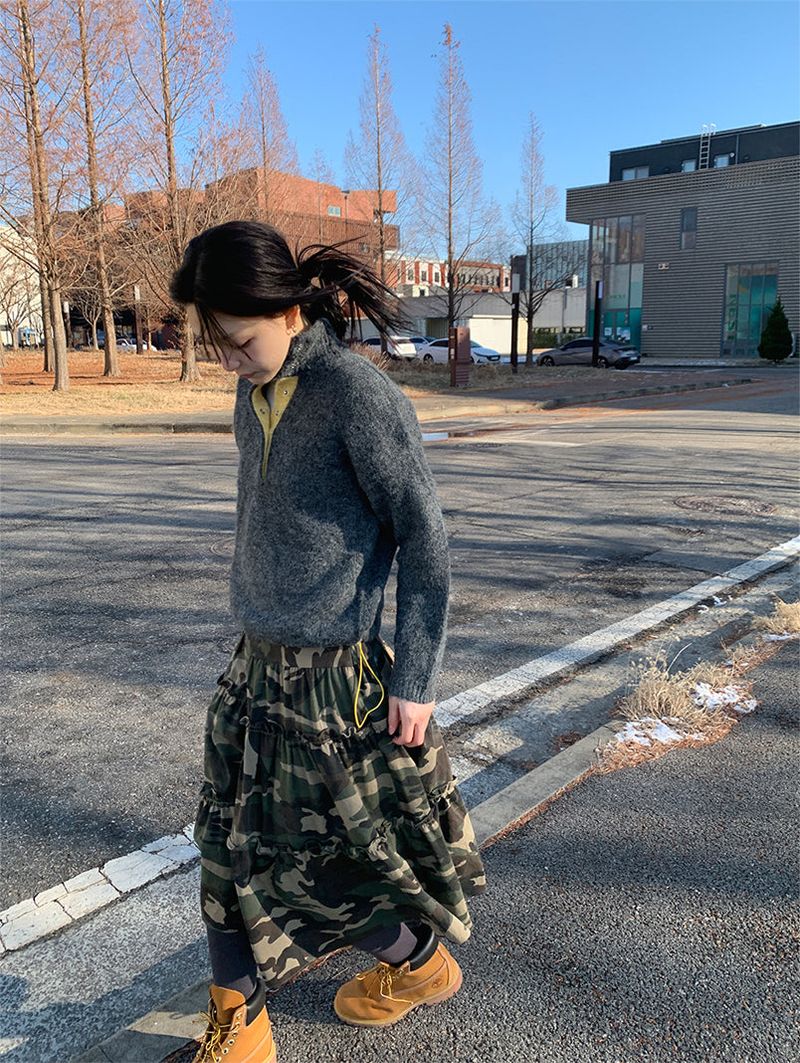 HENLEY ANORAK SWEATER (5C)
