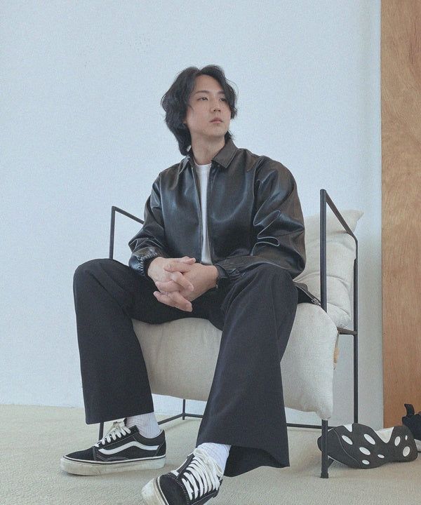 Minimal Rider soft-Leather Jacket J22 Black