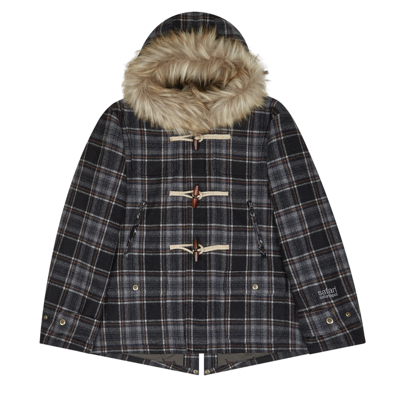 safarispot（サファリスポット）の「 REGION MOTORS CLUB FAKE FUR CHECK DUFFLE COAT（Jackets/Outerwear）」