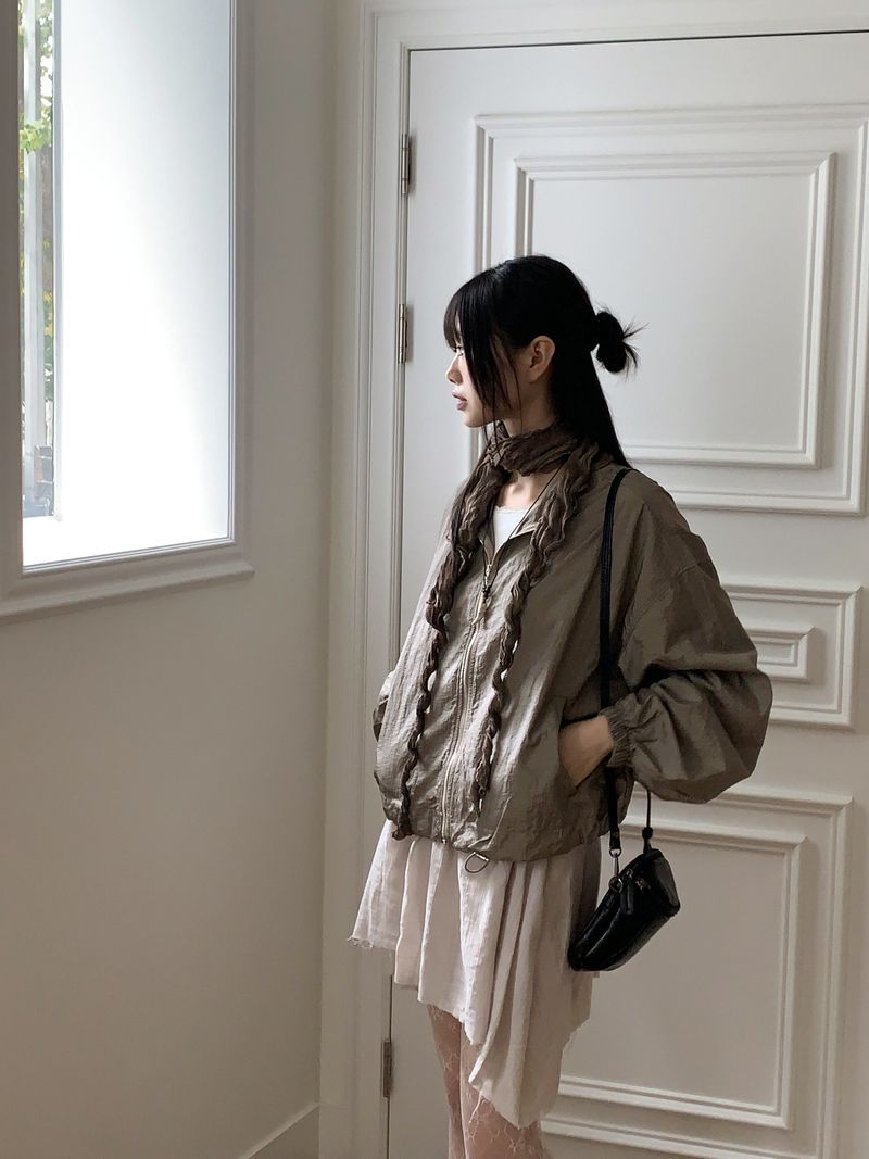 Balia Vintage Tie-Dye Gathered Rolling Scarf