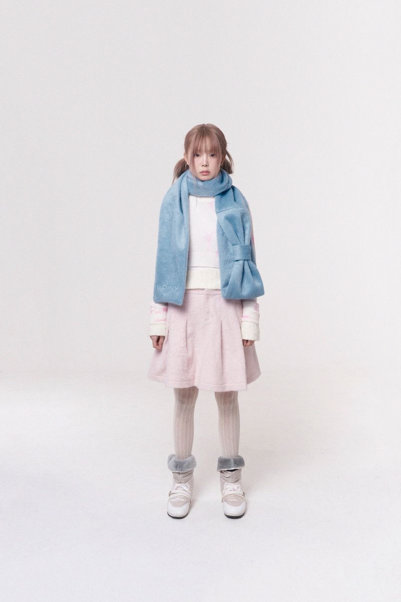 Ribbon Muffler_Fairy blue