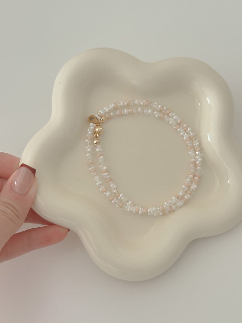Sand Beads Initials Necklace