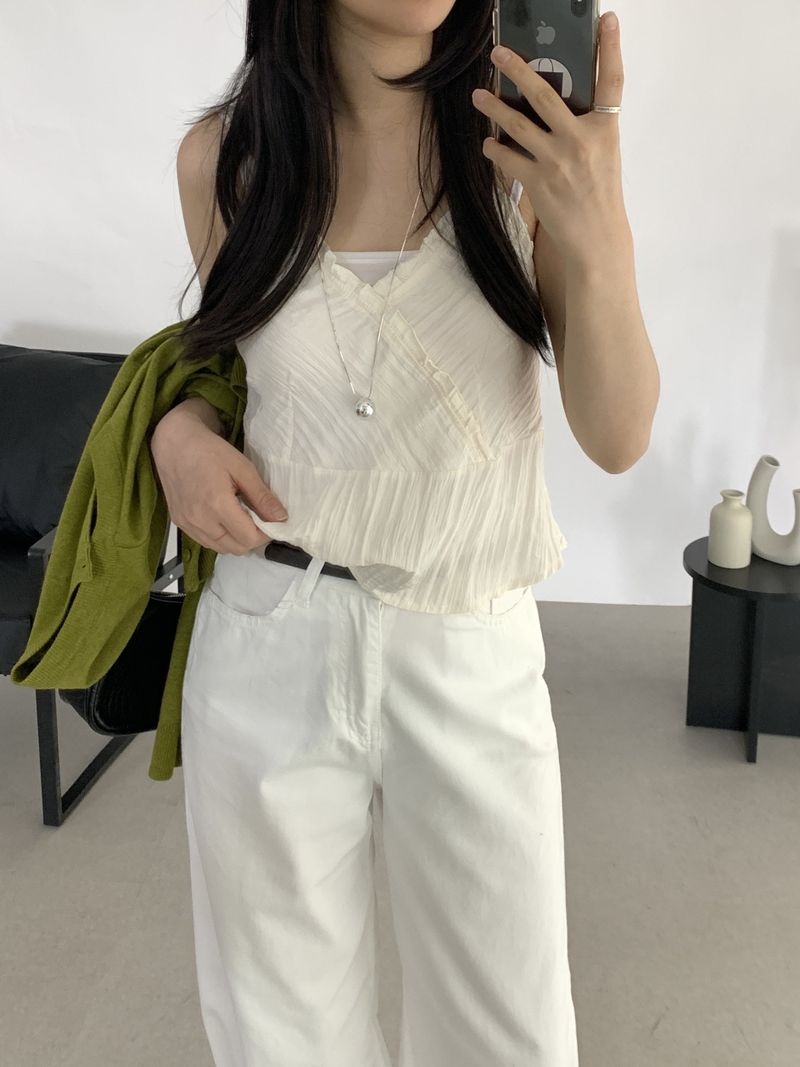 ROIA(ロイア)の「Derin Frill Bustier Sleeveless Blouse(Tops)」