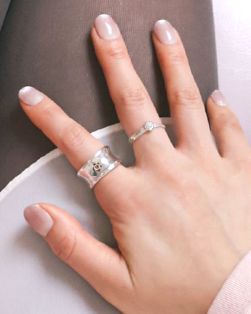 [MADE] lovely rose. bold rose hole ring