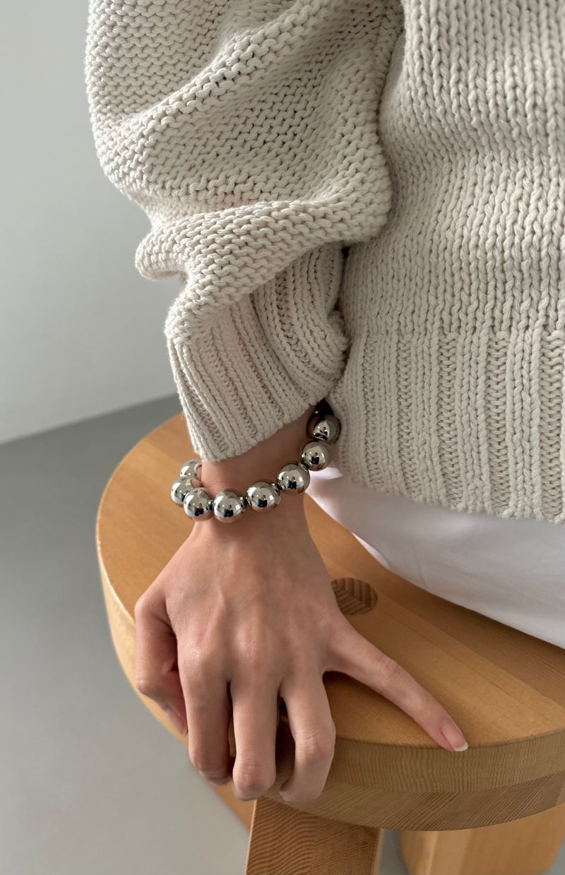 big ball strap - silver