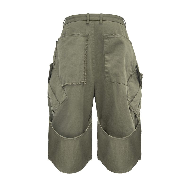 VTG BACK BOOTS CARGO SHORTS_KHAKI