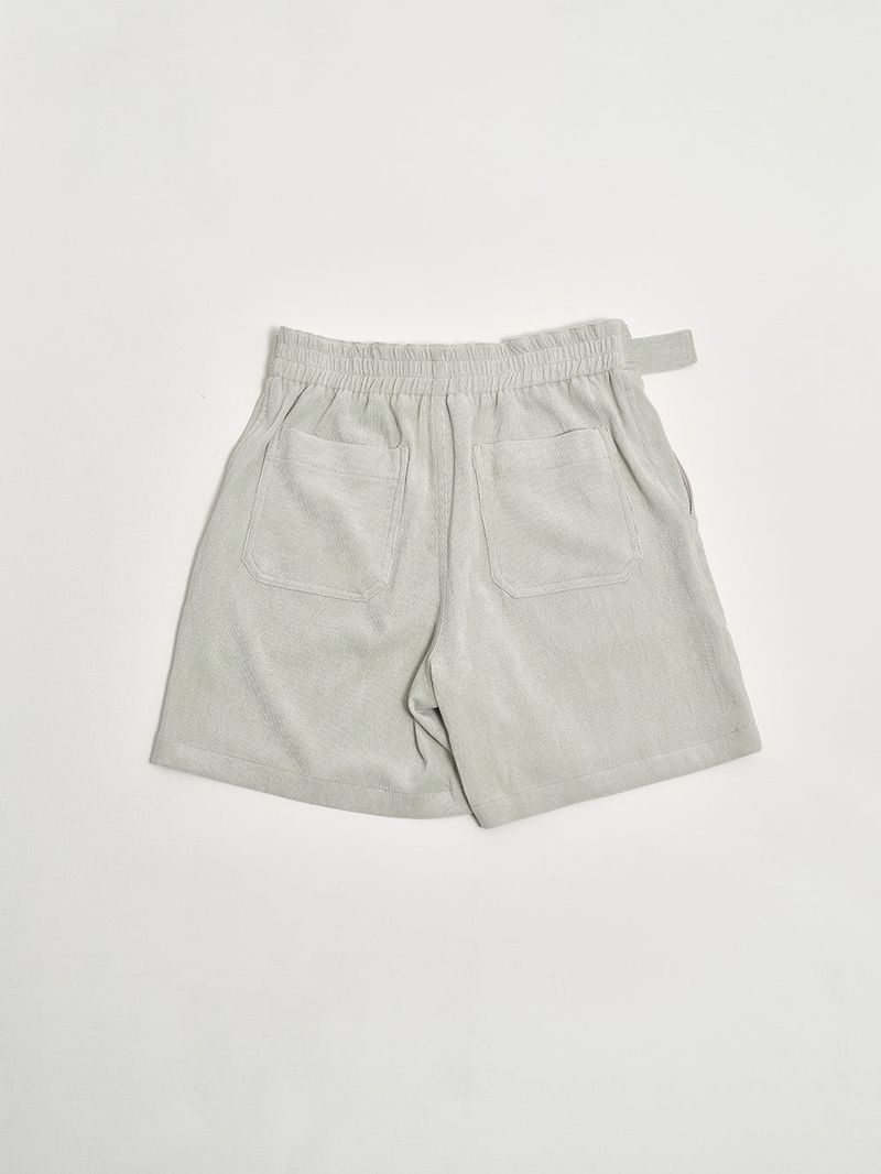 CORDUROY BELT SHORTS GRAY