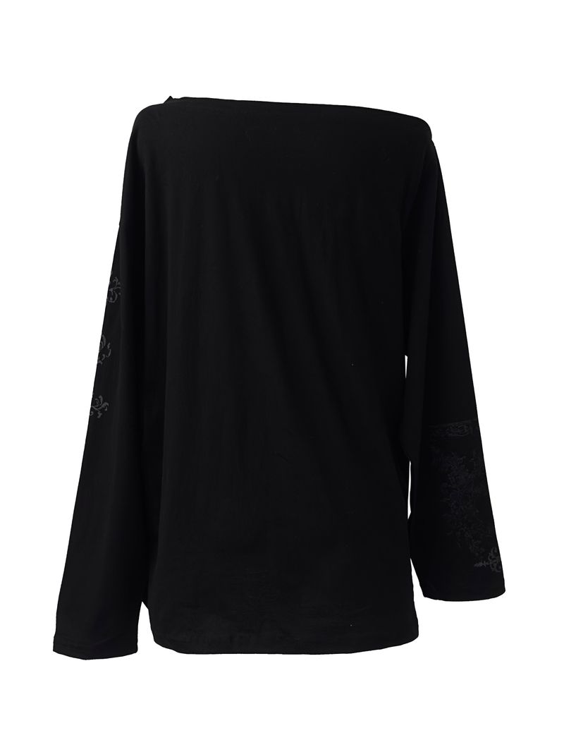 tattoo shirring long sleeve T (2color)